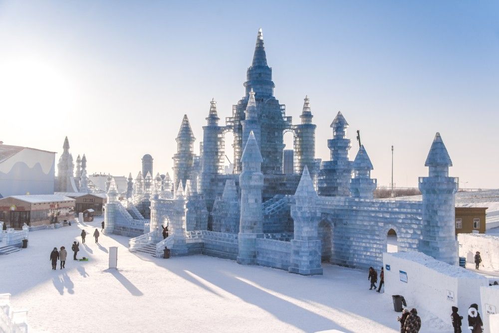 Monumenti in ghiaccio al Festival di Harbin