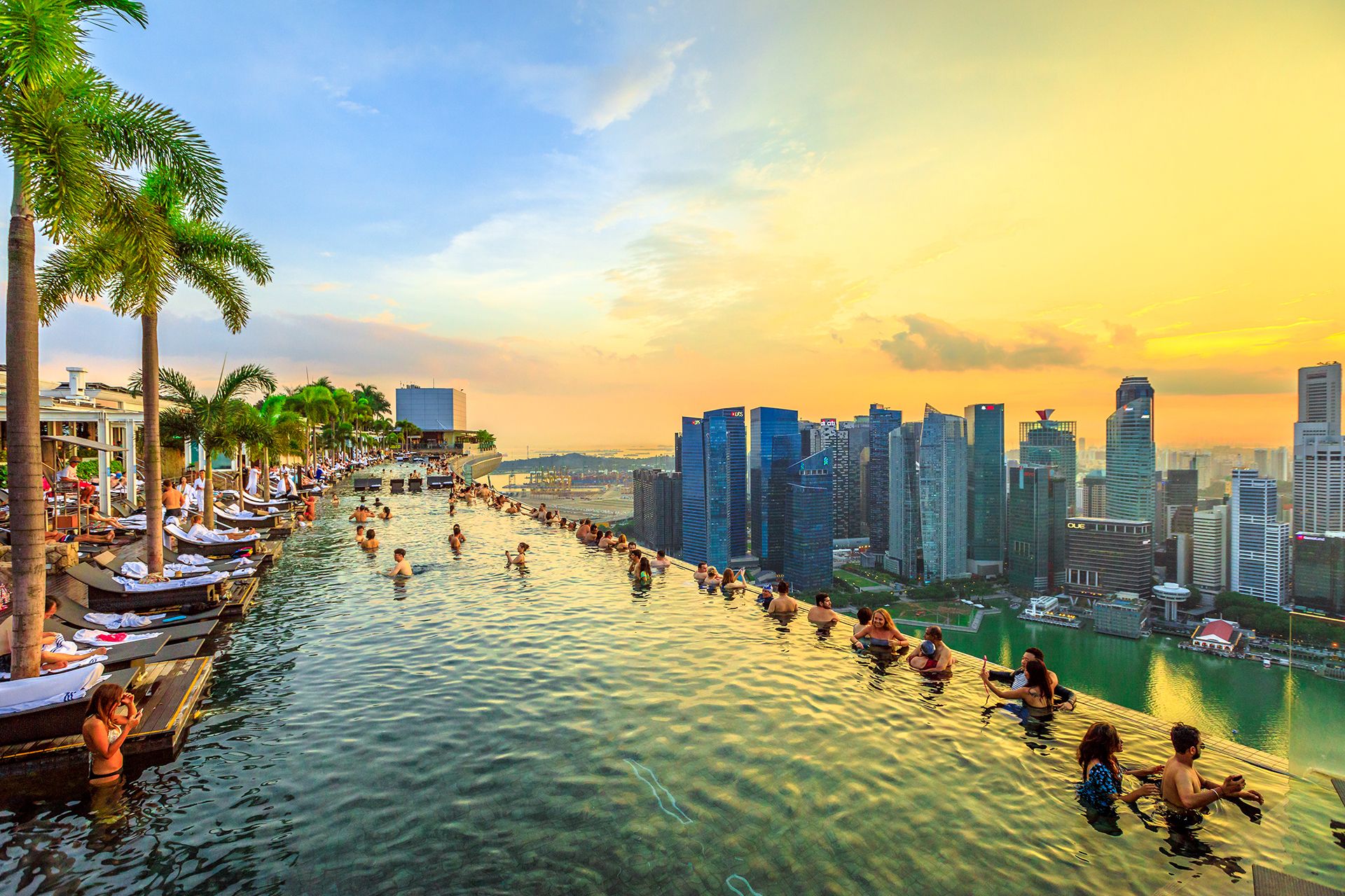 La piscina più alta del mondo a Singapore